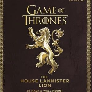 New Game of Thrones Mask - House Lannister Lion 3D Mask Wall Mount HBO